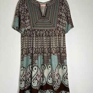 Embroidered Mini Knit Dress Europe size M/L, US size S/M